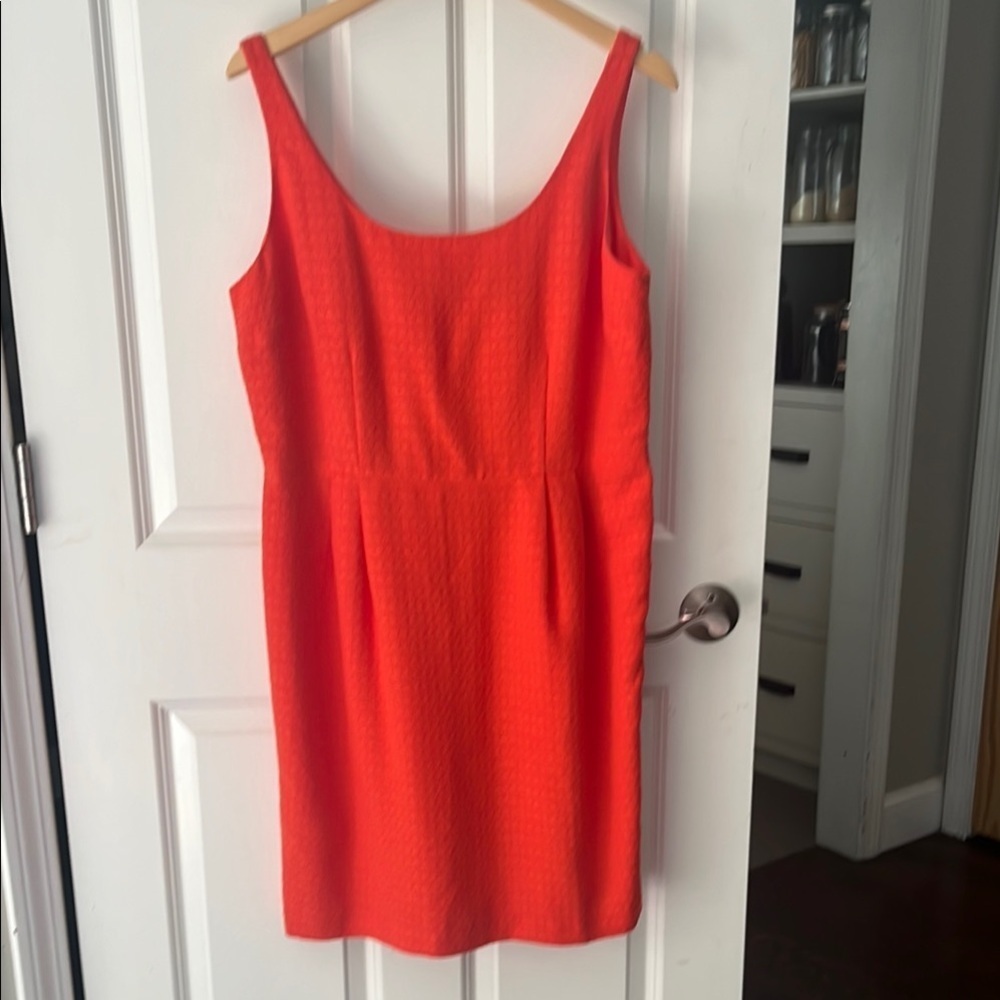 Ann Taylor Orange Sheath Mini Dress size 12